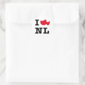 Ik hou van NL Ronde Sticker (Tas)