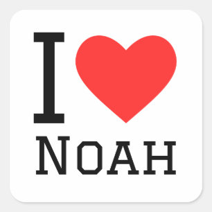 Ik hou van Noah Vierkante Sticker