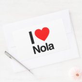 ik hou van nola rechthoekige sticker (Envelop)