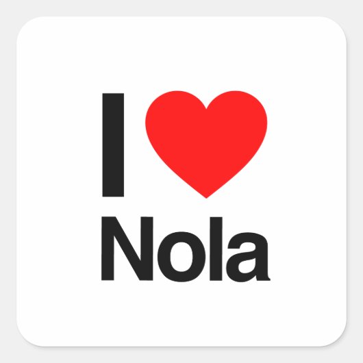 ik hou van nola vierkante sticker (Voorkant)