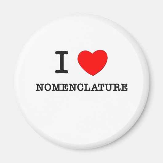 Ik hou van nomenclatuur magneet (Voorkant)