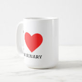 Ik hou van non-binair koffiemok (Voorkant links)