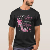 Ik hou van non-hiel-Butterflies moeder. T-shirt (Voorkant)