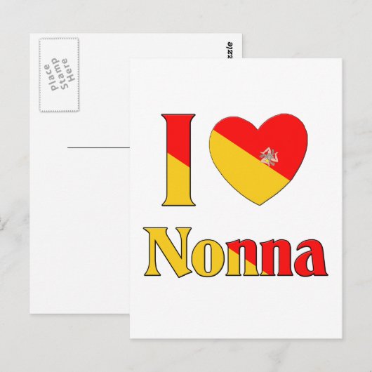 Ik hou van Nonna Briefkaart (Voorkant / Achterkant)