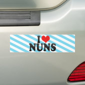 Ik hou van NONNEN Bumpersticker (Op auto)