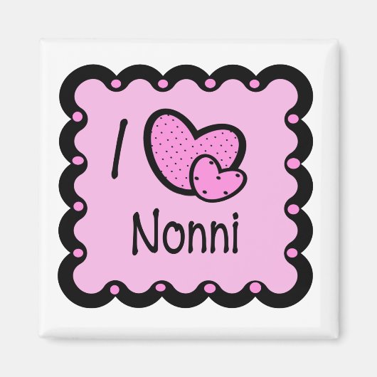 Ik hou van Nonni schattig T-shirt Magneet (Voorkant)