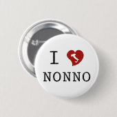 Ik hou van Nonno Ronde Button 5,7 Cm (Voorkant /achterkant)