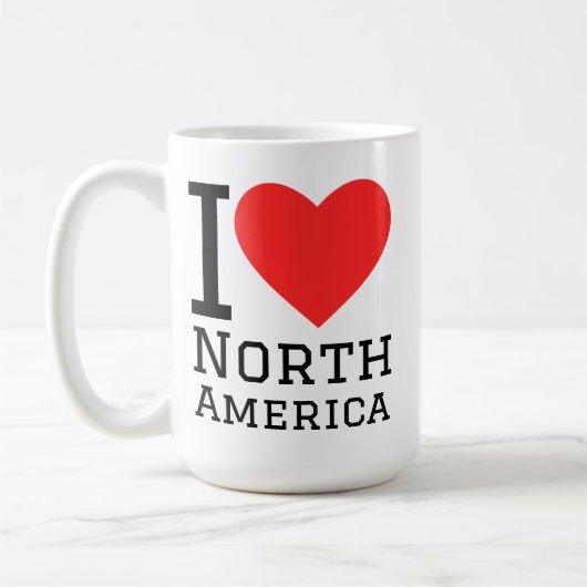 Ik hou van Noord-Amerika Koffiemok (Links)