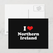 Ik hou van Noord-Ierland Tshirt Briefkaart (Voorkant / Achterkant)