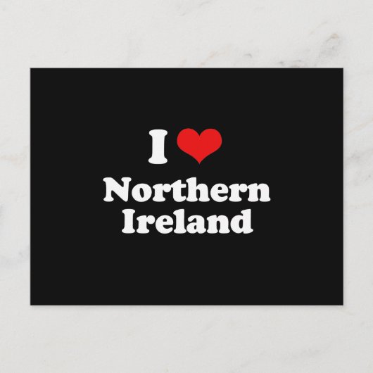 Ik hou van Noord-Ierland Tshirt Briefkaart (Voorkant)