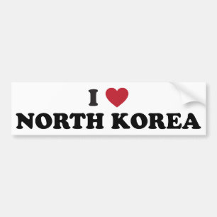 Ik hou van Noord-Korea Bumpersticker