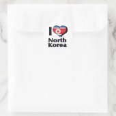 Ik hou van Noord-Korea vlag Ronde Sticker (Tas)