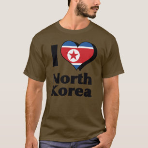 Ik hou van Noord-Korea Vlag Shirt