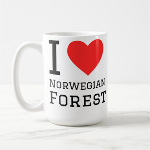 Ik hou van Noors bos Koffiemok