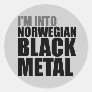 Ik hou van Noorse black metal Ronde Sticker