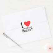 Ik hou van Noorse bos Vierkante Sticker (Envelop)