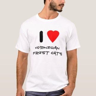 Ik hou van Noorse boskatten T-shirt