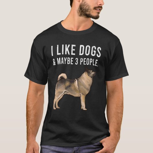 Ik hou van Noorse honden en misschien wel 3 mensen T-shirt (Voorkant)