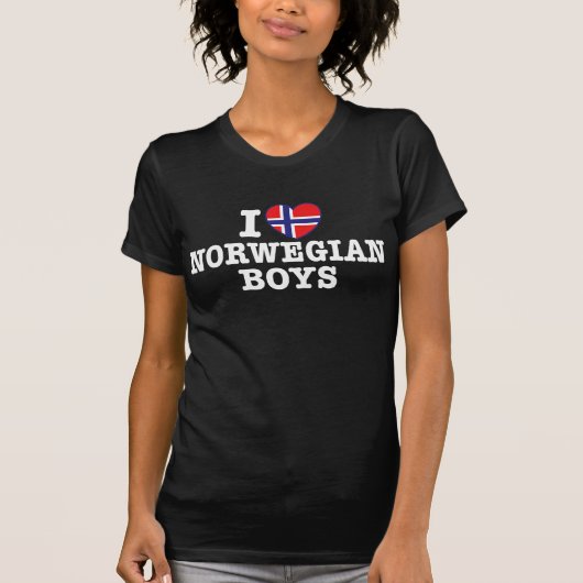 Ik hou van Noorse jongens T-shirt (Voorkant)