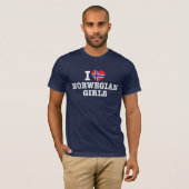 Ik hou van Noorse meisjes T-shirt (Voorkant volledig)