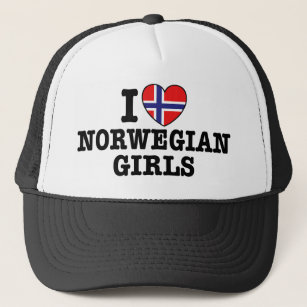 Ik hou van Noorse meisjes Trucker Pet