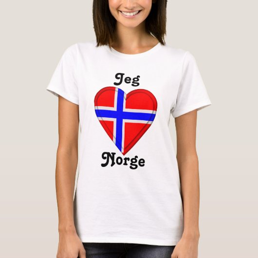 Ik hou van Noorwegen - Jeg elsker Norge T-shirt (Voorkant)