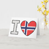 Ik hou van Noorwegen Kaart (Gele Bloem)