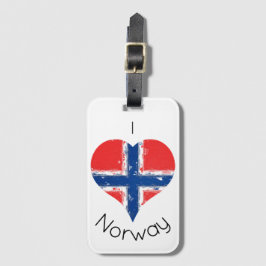 Ik hou van Noorwegen Noorse Erfgoed Vlag Bagagelabel