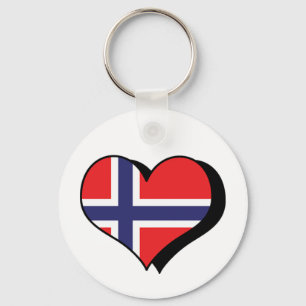 Ik hou van Noorwegen Sleutelhanger