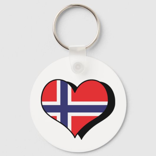 Ik hou van Noorwegen Sleutelhanger (Voorkant)