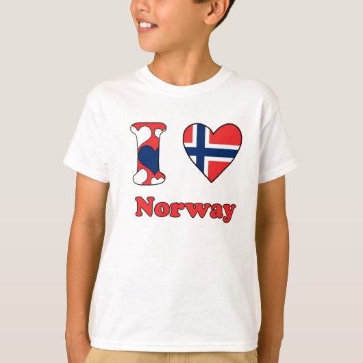 Ik hou van Noorwegen T-shirt (Voorkant)