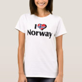 Ik hou van Noorwegen Vlag Shirt (Voorkant)