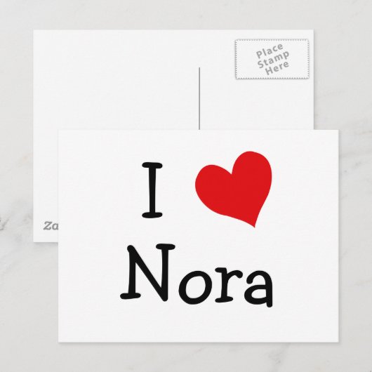 Ik hou van Nora Briefkaart (Voorkant / Achterkant)