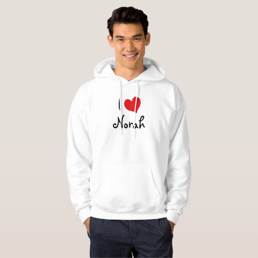 Ik hou van Norah Hoodie (Voorkant volledig)