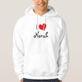 Ik hou van Norah Hoodie (Voorkant)