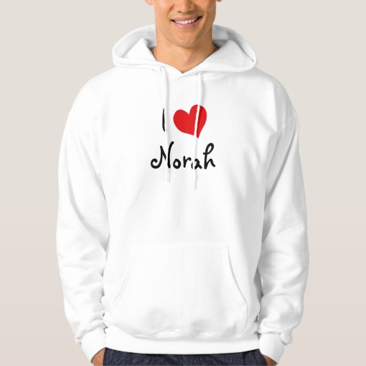 Ik hou van Norah Hoodie (Voorkant)