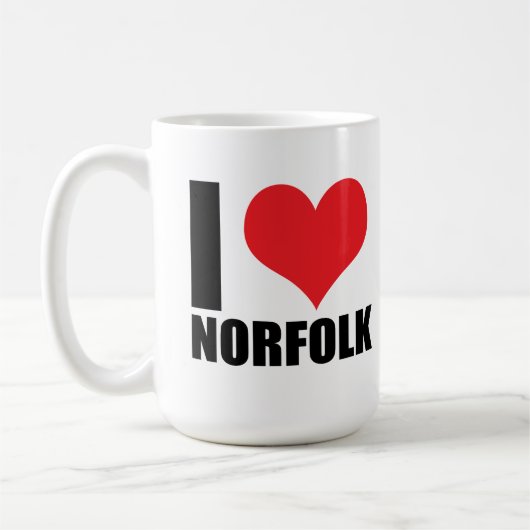 Ik hou van Norfolk Koffiemok (Links)