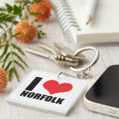 Ik hou van Norfolk Sleutelhanger (Voorkant Rechts)