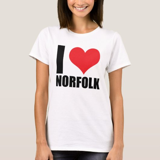 Ik hou van Norfolk T-shirt (Voorkant)