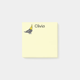 Ik hou van normale grijze cockatiels post-it® notes