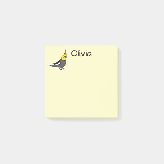Ik hou van normale grijze cockatiels post-it® notes (Voorkant)
