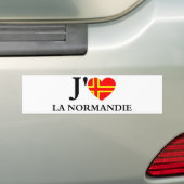 Ik hou van Normandië Bumpersticker (Op auto)