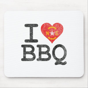 Ik hou van North Carolina BBQ in Heart NC Byrbecue Muismat