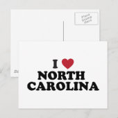 Ik hou van North Carolina Briefkaart (Voorkant / Achterkant)