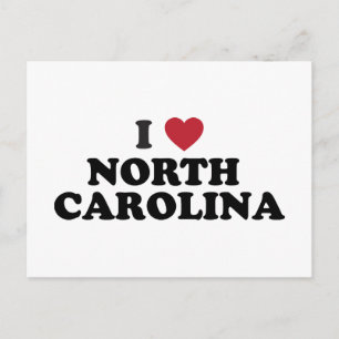 Ik hou van North Carolina Briefkaart