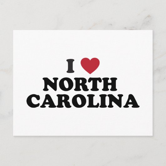 Ik hou van North Carolina Briefkaart (Voorkant)