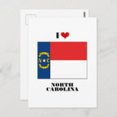 Ik hou van North Carolina Briefkaart (Voorkant / Achterkant)