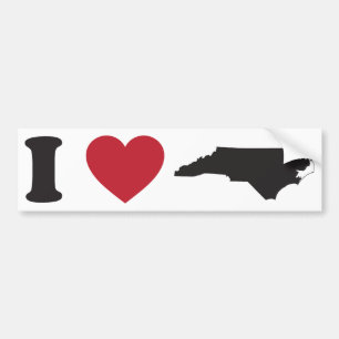 Ik hou van North Carolina Bumpersticker