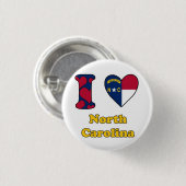 Ik hou van North Carolina Ronde Button 3,2 Cm (Voorkant /achterkant)