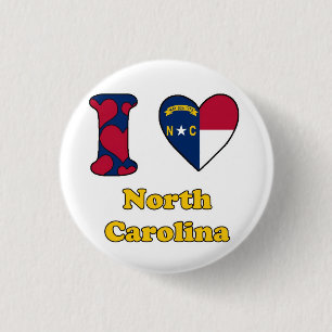 Ik hou van North Carolina Ronde Button 3,2 Cm
